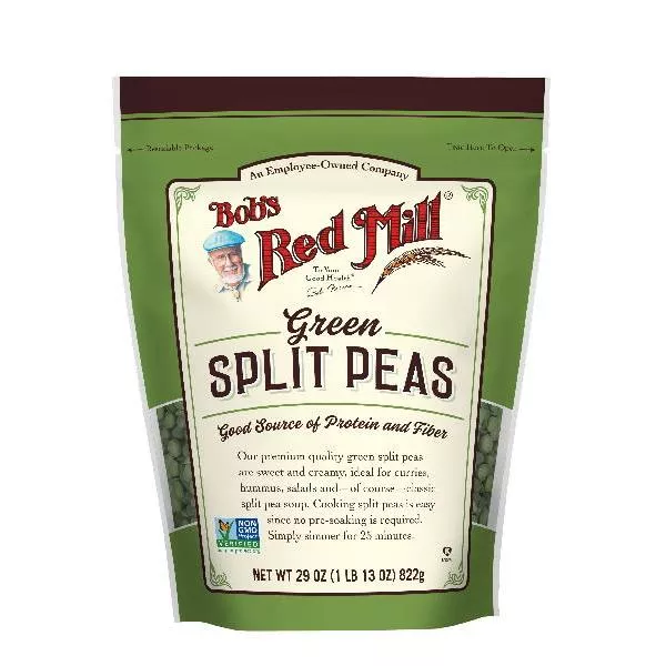 Bob's Red Mill Green Split Peas 29 Ounce Size - 4 Per Case