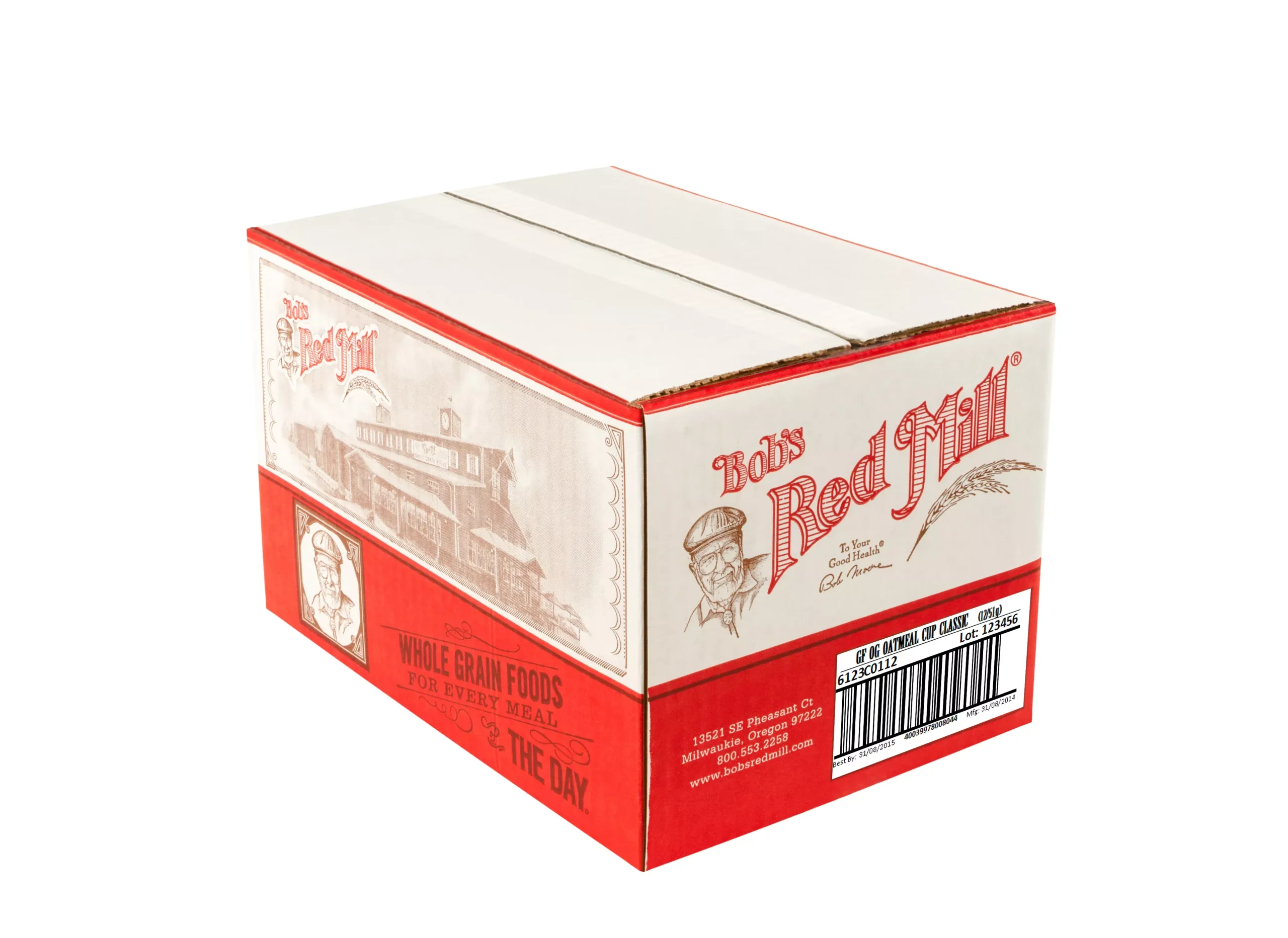 Bob's Red Mill Organic Classic Oatmeal Cup 1.8 Ounce Size - 12 Per Case