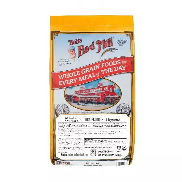 Bob's Red Mill Organic Corn Flour 25 Pound Each - 1 Per Case