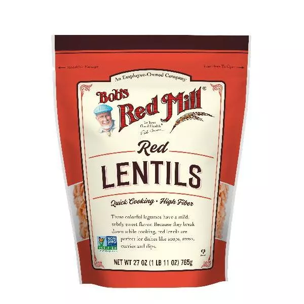 Bob's Red Mill Red Lentils 27 Ounce Size - 4 Per Case