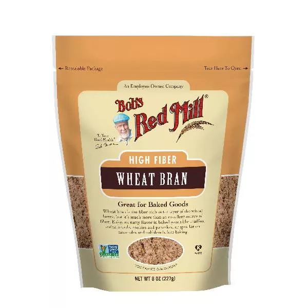 Bob's Red Mill Wheat Bran One Four Pouches 8 Ounce Size - 4 Per Case
