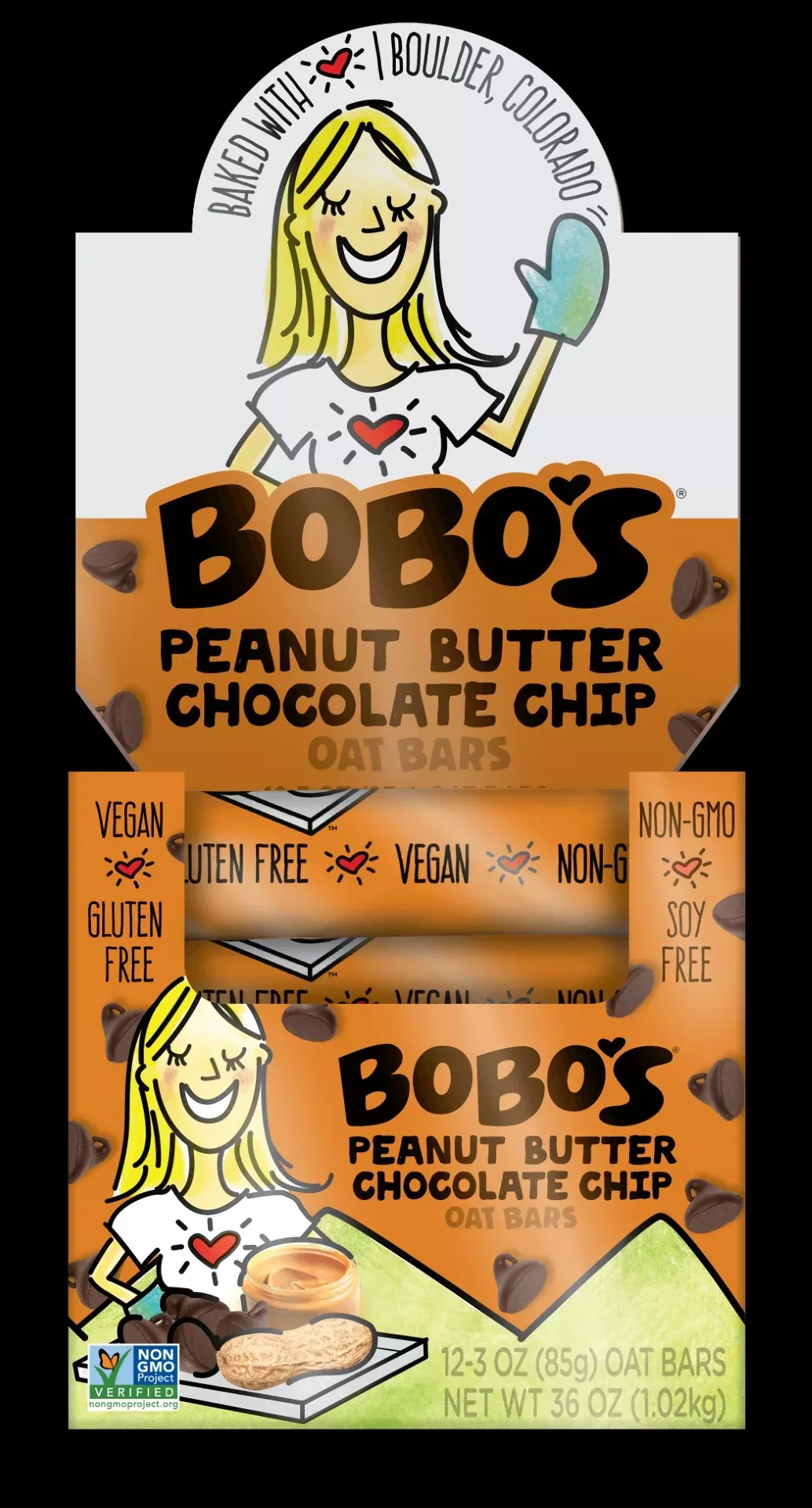 Bobo's Oat Bars Peanut Butter Chocolate Chip 3 Ounce Size - 48 Per Case