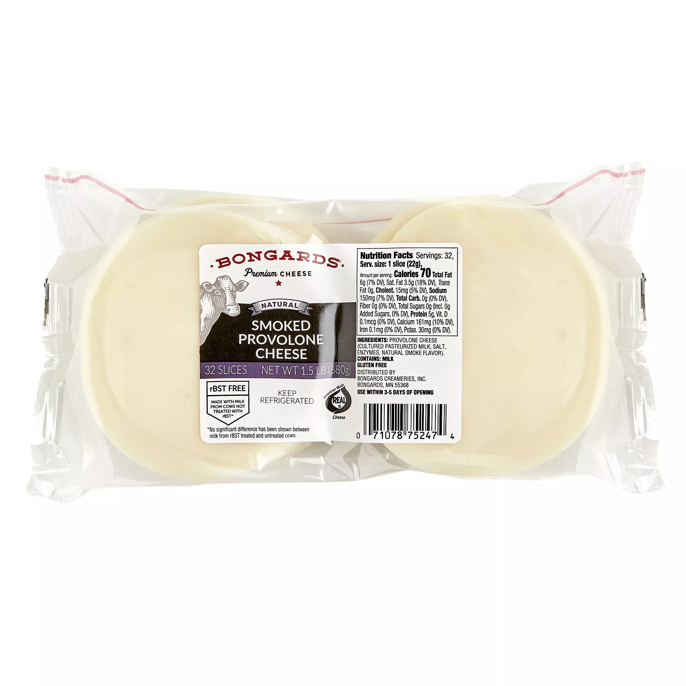 Bongards Cheese Smoked Provolone 1.5 Pound Each - 8 Per Case