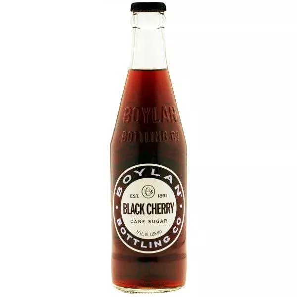 Boylan Bottling Black Cherry Bottle 6/4 Pack Case - 12 Fluid Ounce - 24 Per Case