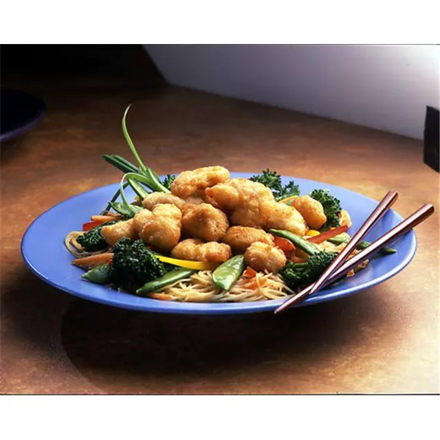 Brakebush Chicken Fully Cooked Nae Tempura Breast Fritter Boneless Wings Portioned 10 Pound Each - 1 Per Case