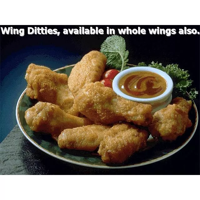 Brakebush Chicken Fully Cooked Wing Ditties St and Nd Wingportion 6 Pound Each - 2 Per Case