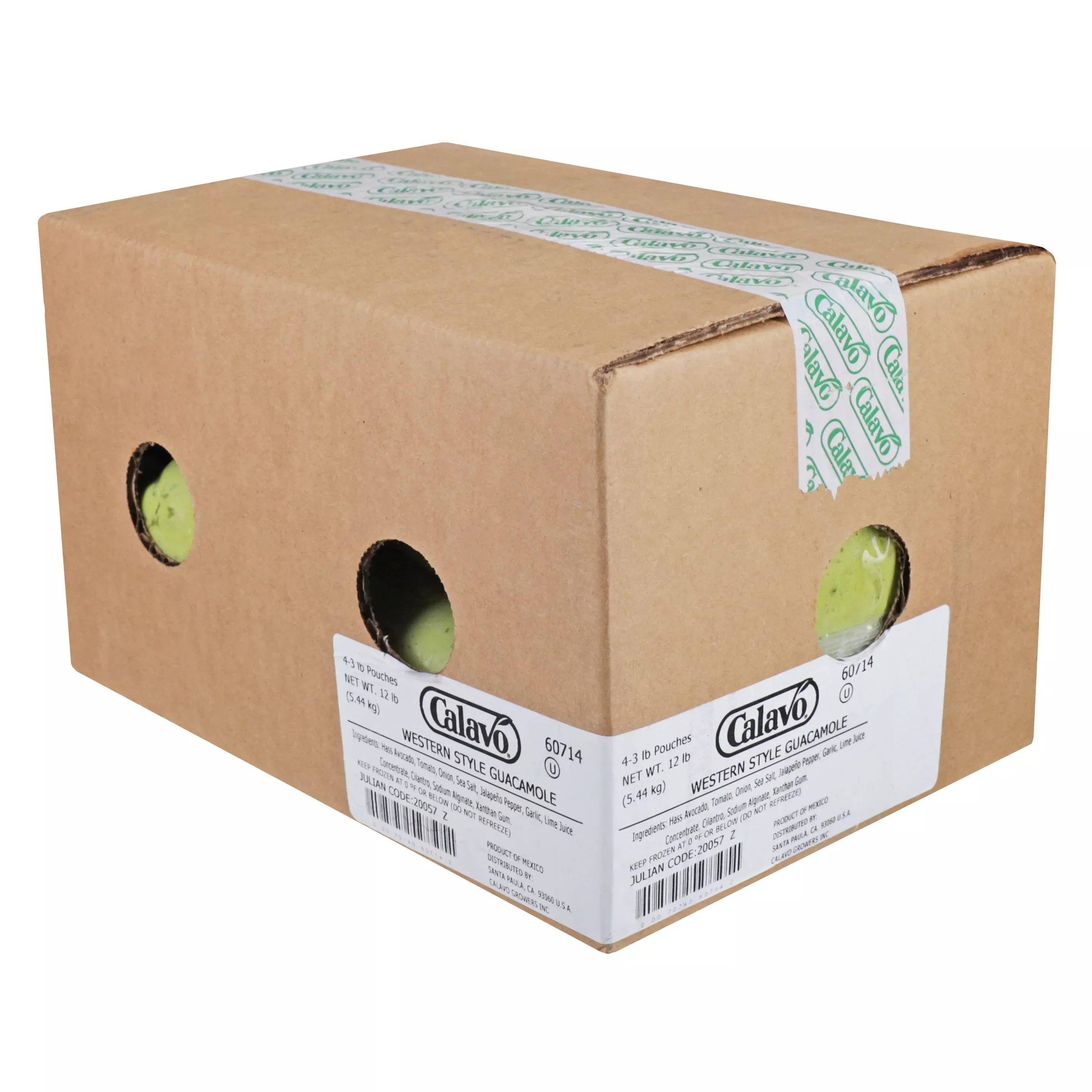 Calavo Frozen Western Guacamole 3 Pound Each - 4 Per Case