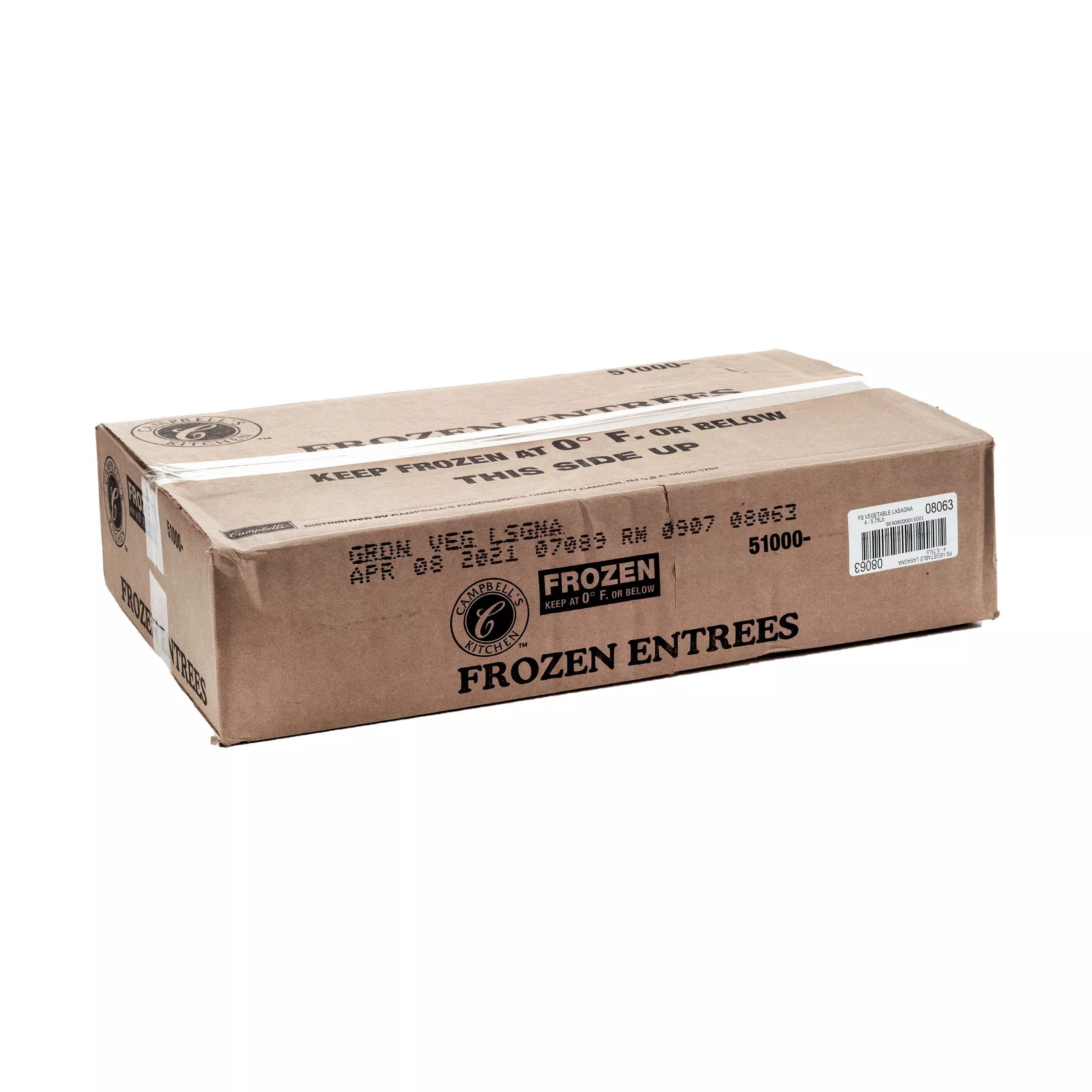 Campbell's Frozen Entree Italian Kitchen Garden Vegetable Lasagna 5.75 Pound Each - 4 Per Case