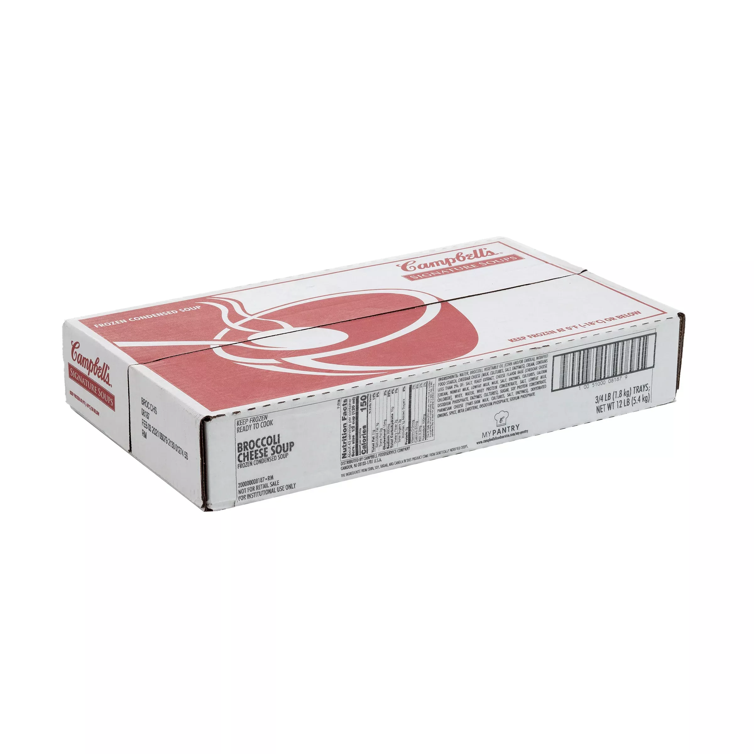 Campbell's Frozen Soup Broccoli Cheese Condensed 4 Pound Each - 3 Per Case
