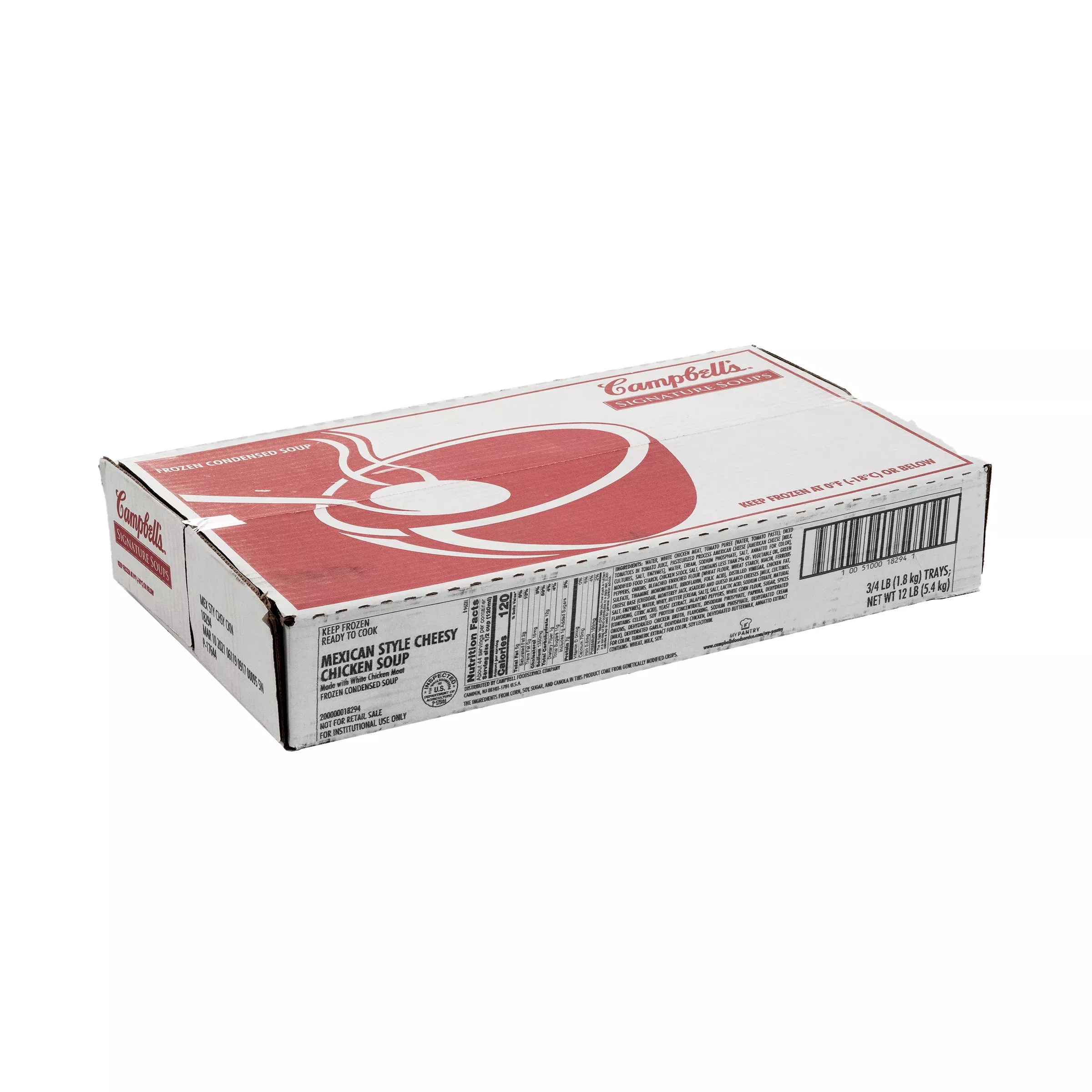 Campbell's Frozen Soup Cheesy Chicken Tortilla 4 Pound Each - 3 Per Case