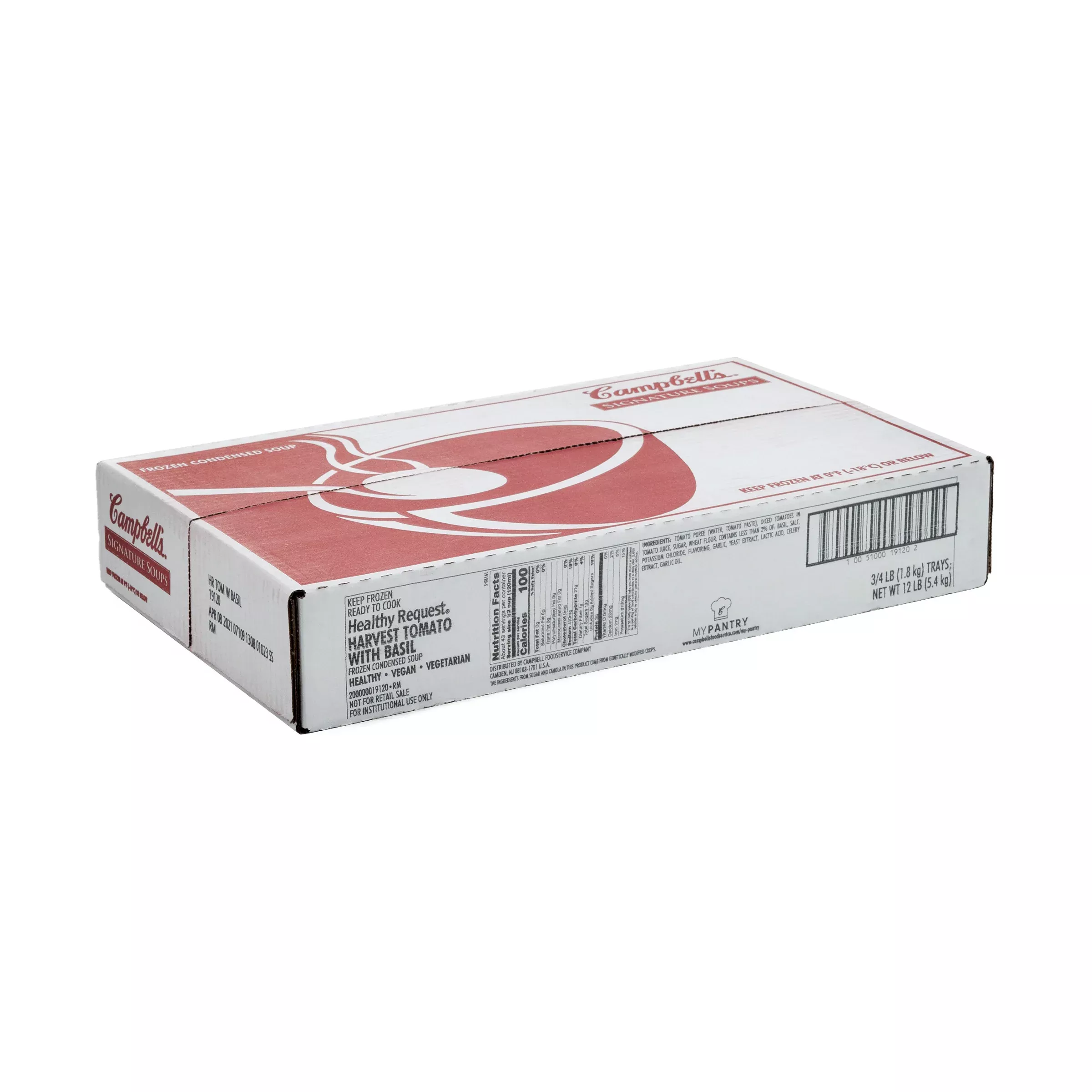 Campbell's Frozen Soup Select Harvest Tomato with Basil 4 Pound Each - 3 Per Case
