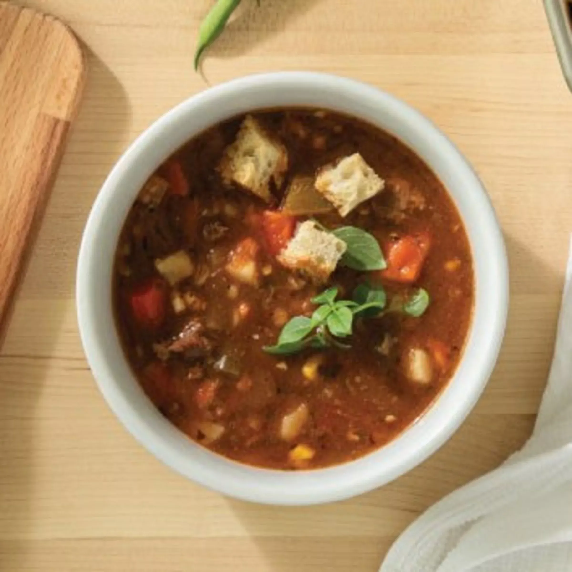 Campbell's Frozen Vegetable Beef with Barley Soup 4 Pound Each - 4 Per Case