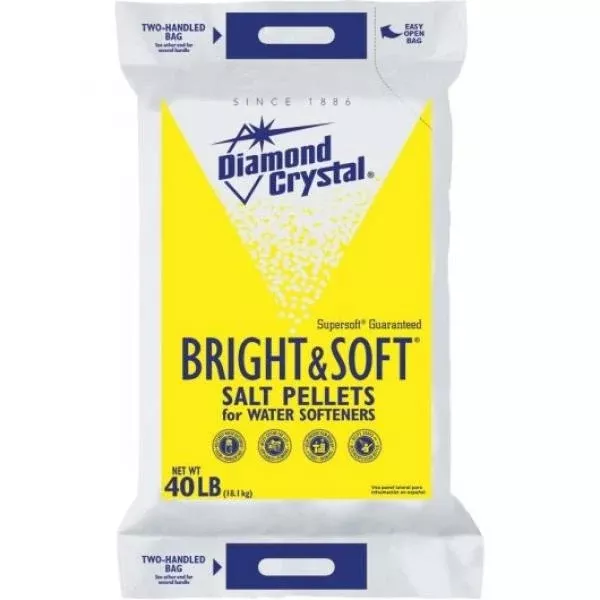 Cargill Salt Diamond Crystal Bright & Soft Pellets 40 Pound Each - 1 Per Case