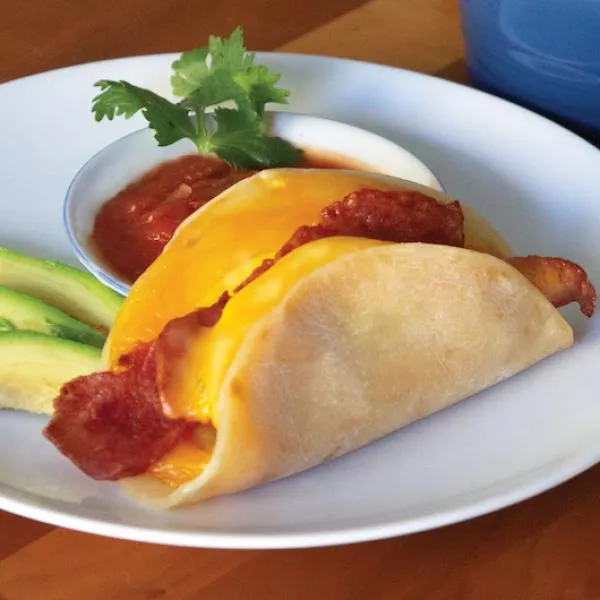 Cheesewich Breakfast Taco Tortilla Scrambledegg Colbyjack Cheese Uncured Turkey Bacon 3.23 Ounce Size - 24 Per Case