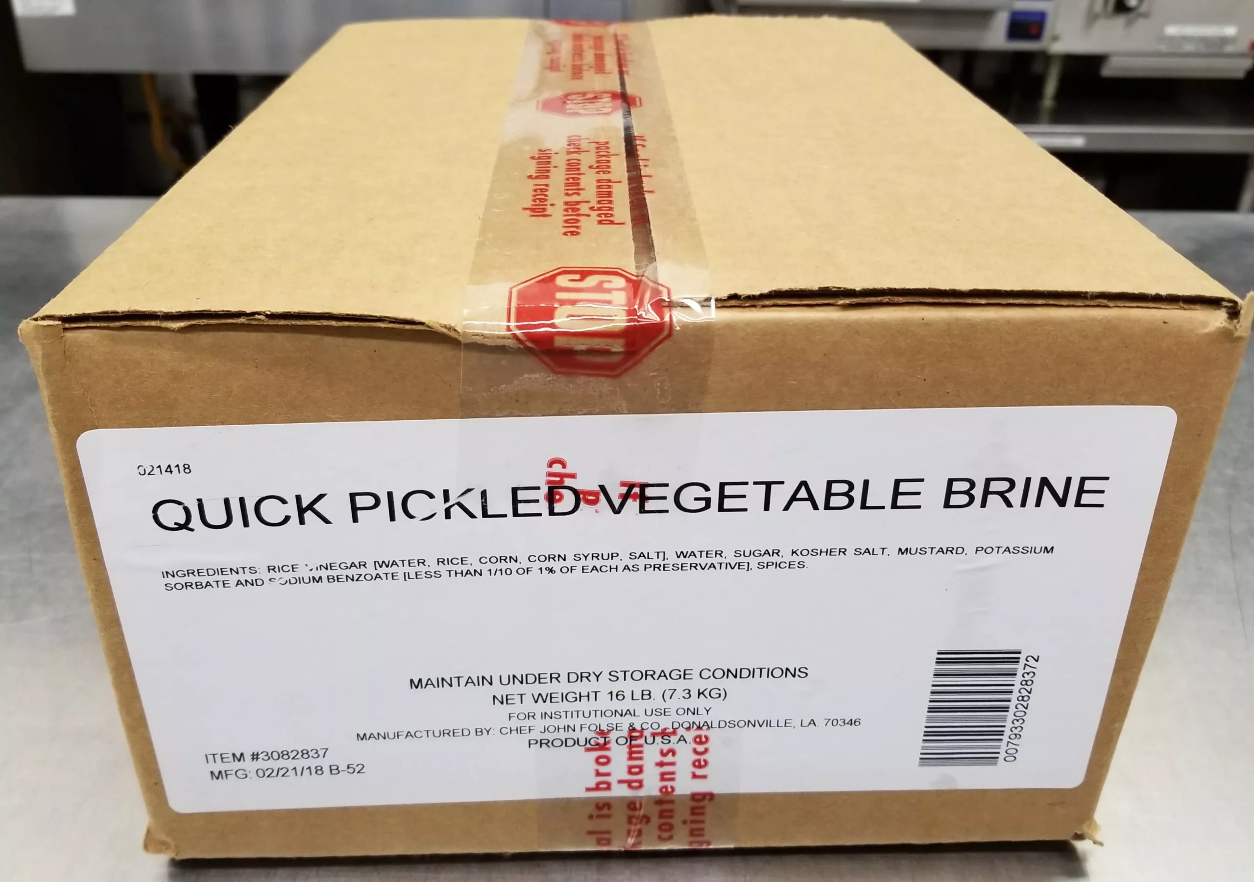 Chef John Folse Quick Pickled Vegetable Brine 2 Pound Each - 8 Per Case