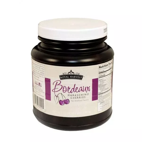 Cherries - Maraschino Royal Harvest Bordeaux with Stem 0.5 Gallon - 2 Per Case