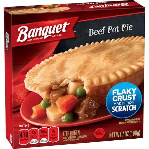 Conagra Frozen Banquet Beef Pot Pie 7 Ounce Size - 24 Per Case