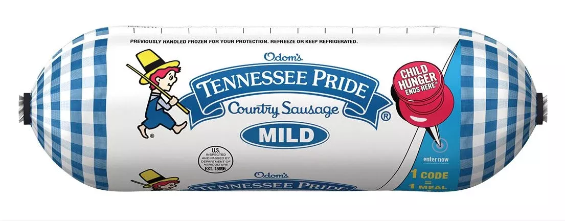 Conagra Frozen Odoms Tennessee Pride Mild Roll Sausage 16 Ounce Size - 12 Per Case