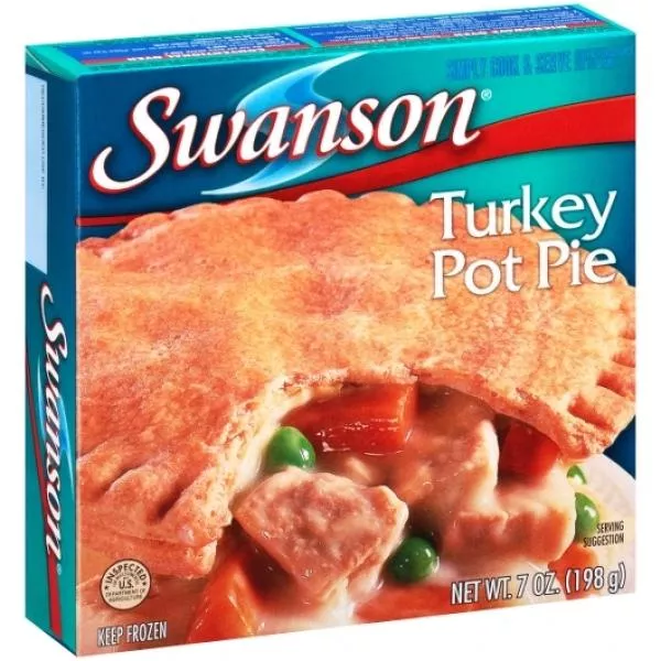 Conagra Frozen Swanson Turkey Pot Pie 7 Ounce Size - 24 Per Case