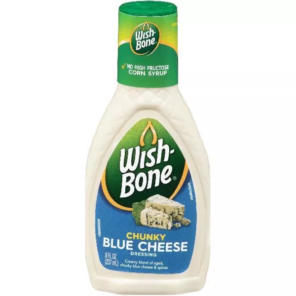 Conagra Wish Bone Chunky Blue Cheese Dressing Bottles 8 Fluid Ounce - 12 Per Case
