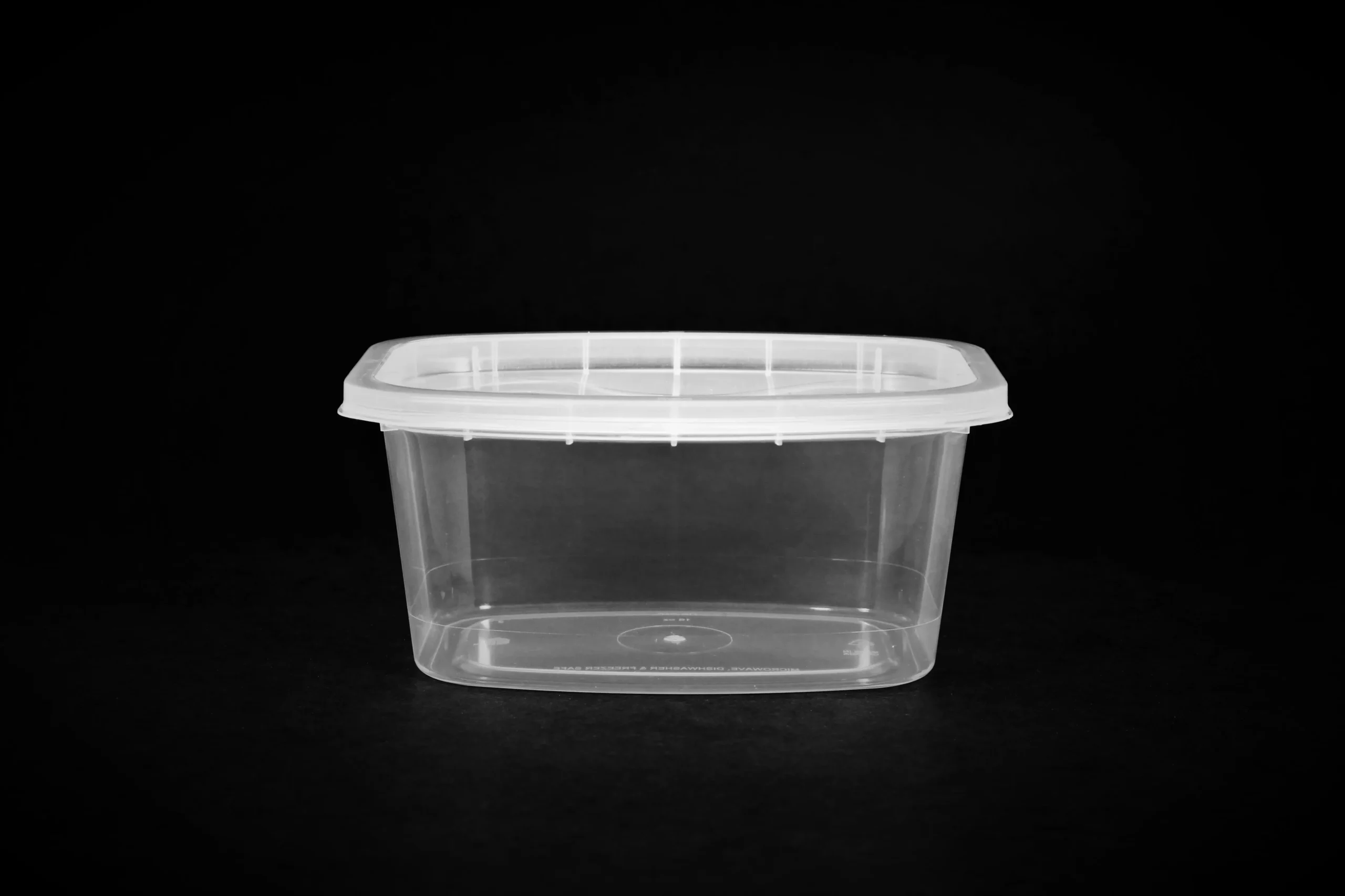 Cube Packaging 16 Ounce Deli Container Clear Rectangular Base