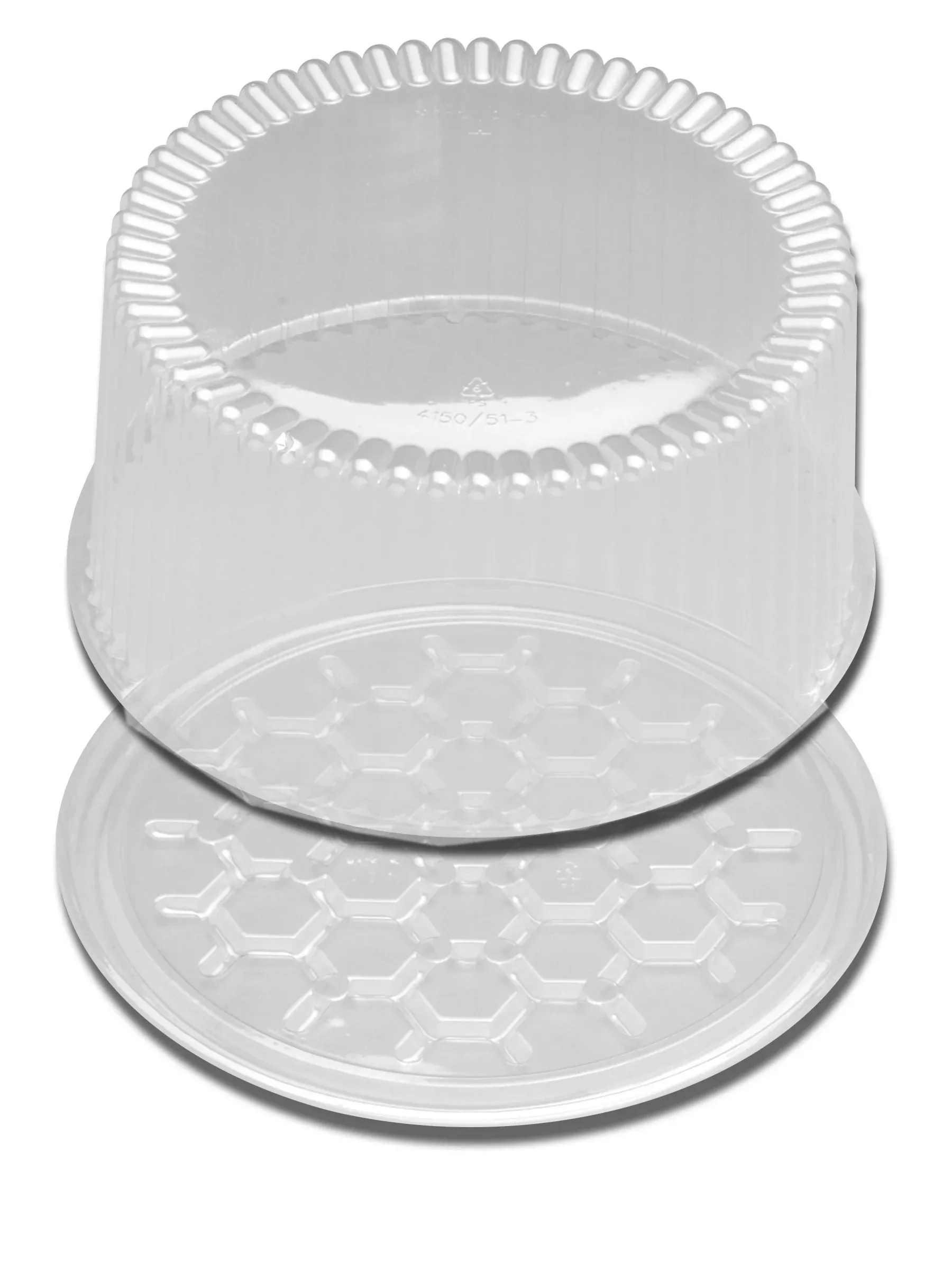 D & W Fine Pack 11.9" Round Clear Ps Base W/ Fluted - 80 Per Case