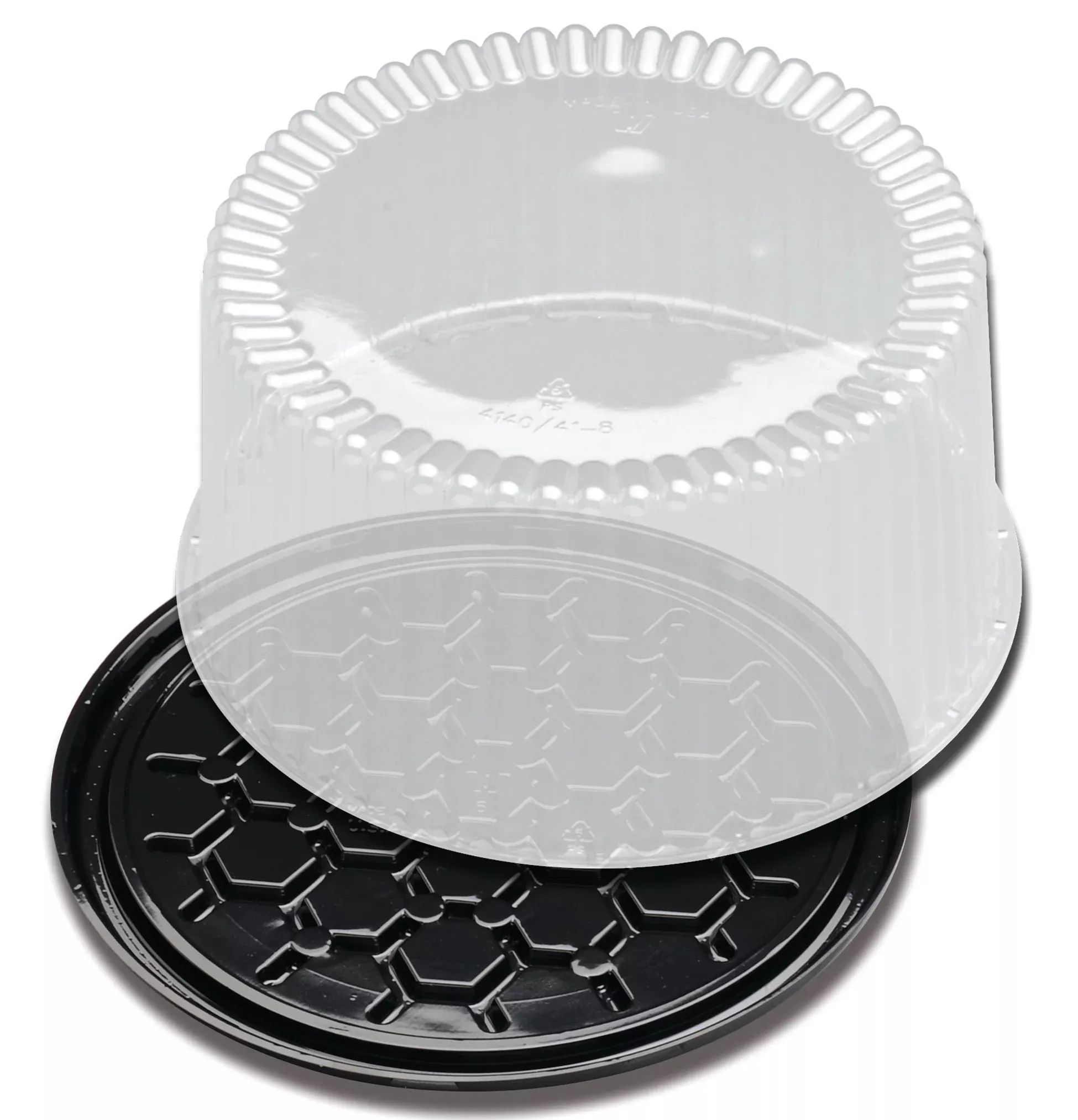 D & W Fine Pack 11" Round Black Ps Base W/ Fluted D - 80 Per Case