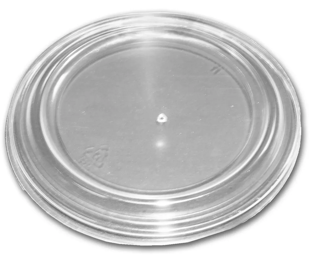 D & W Fine Pack 4.1" Round Ps Flat Stackable Lid for Small All Purpose Bowl Vented - 1000 Per Case