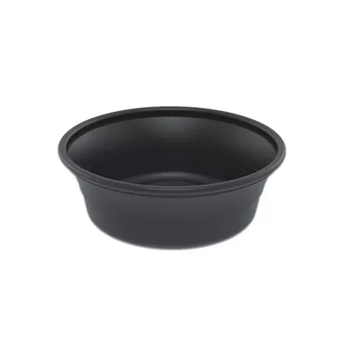 D & W Fine Pack 4.9" Round Black Ps Large All Purpose Squat Curled Bowl 8 Ounce