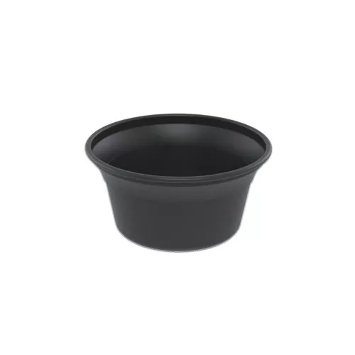 D & W Fine Pack 4" Round Black Ps Small All Purpose Bowl 6 Ounce