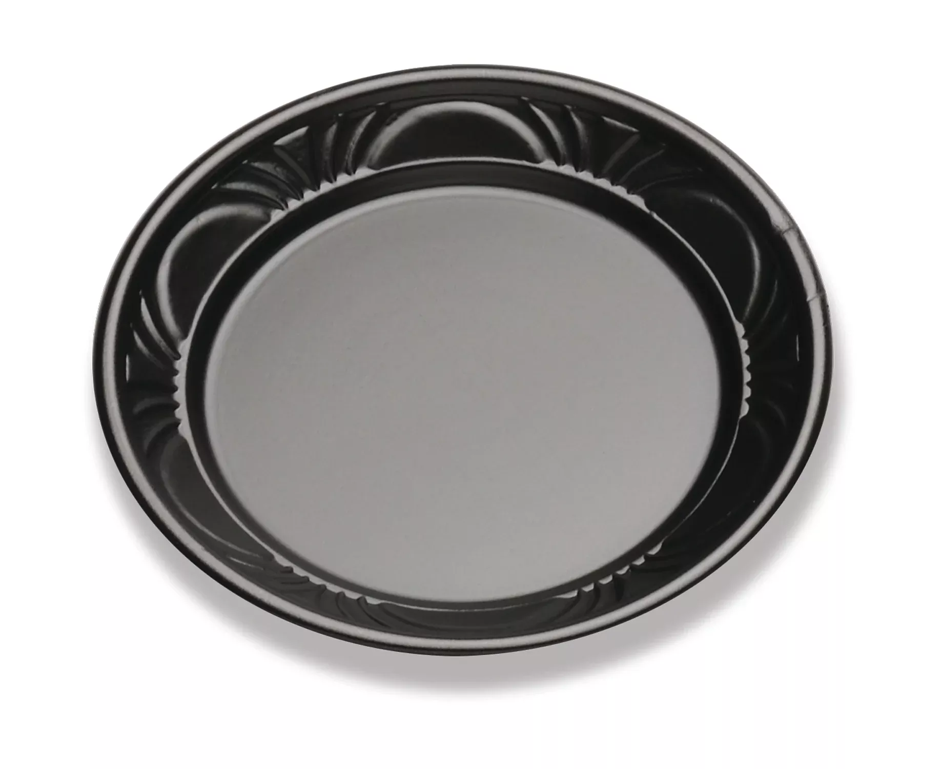 D & W Fine Pack 7" Round Black Pearl Ps Plate - 1000 Per Case