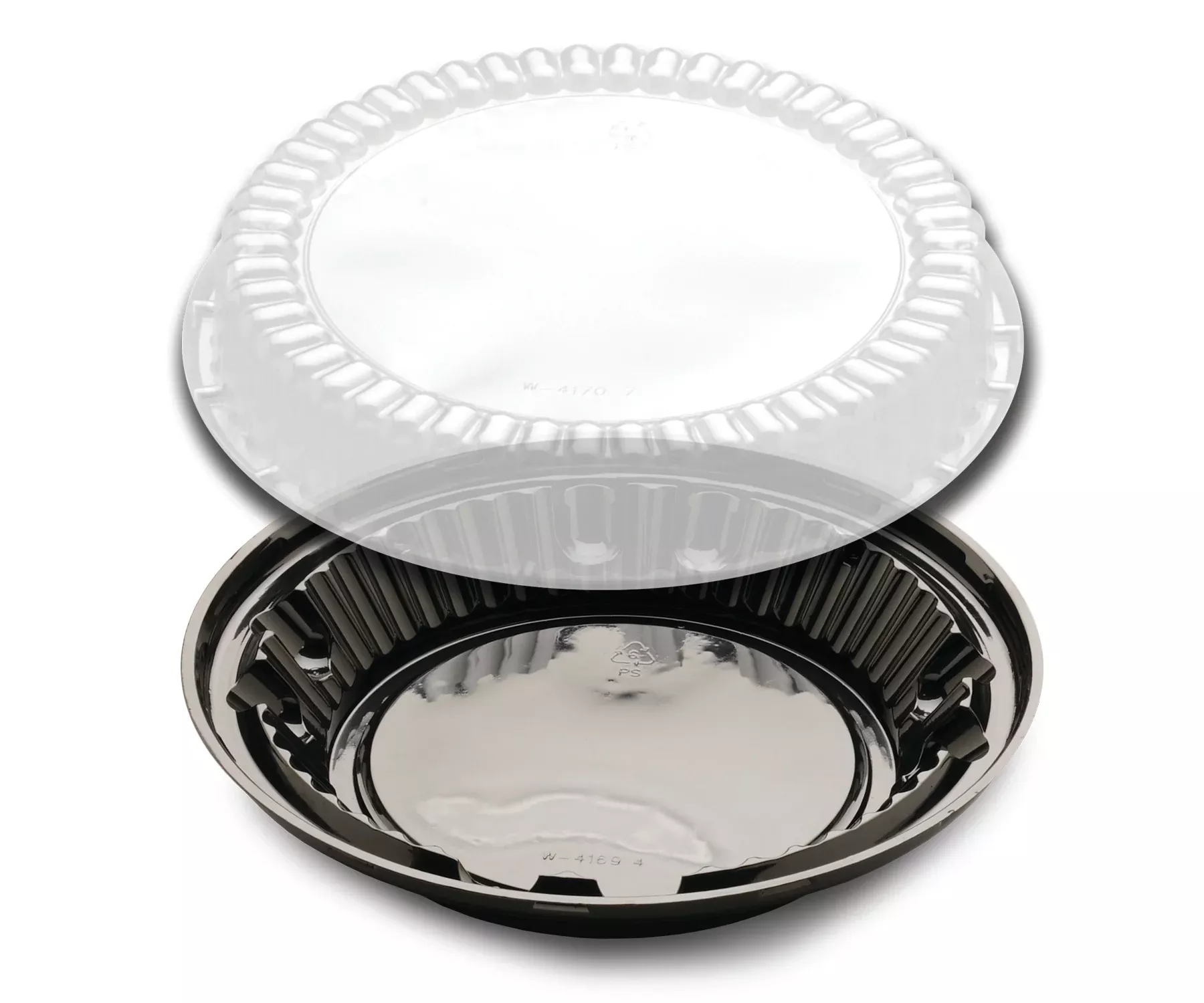 D & W Fine Pack Display Pie 9 Inch Lo Dome Wblk Base 80 Each - 160 Per Case