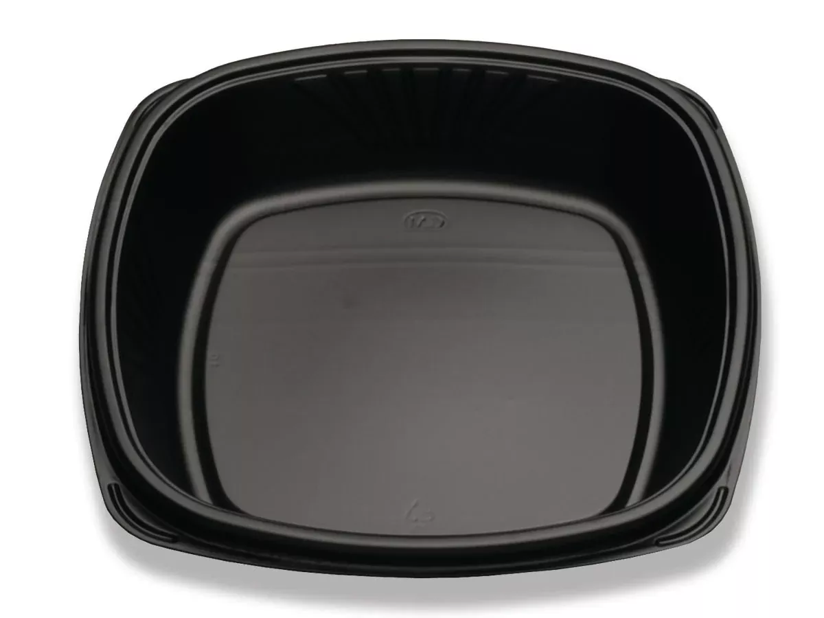 D & W Fine Pack Forum 10" Square Black C-fine Ps Deep Base 64 Ounce