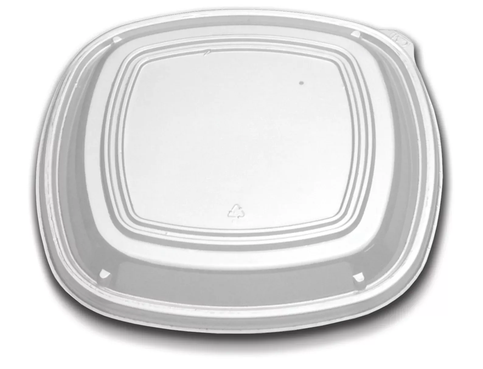 D & W Fine Pack Forum 10" Square Ps Low Dome Lid W/ 1 Vent - 160 Per Case