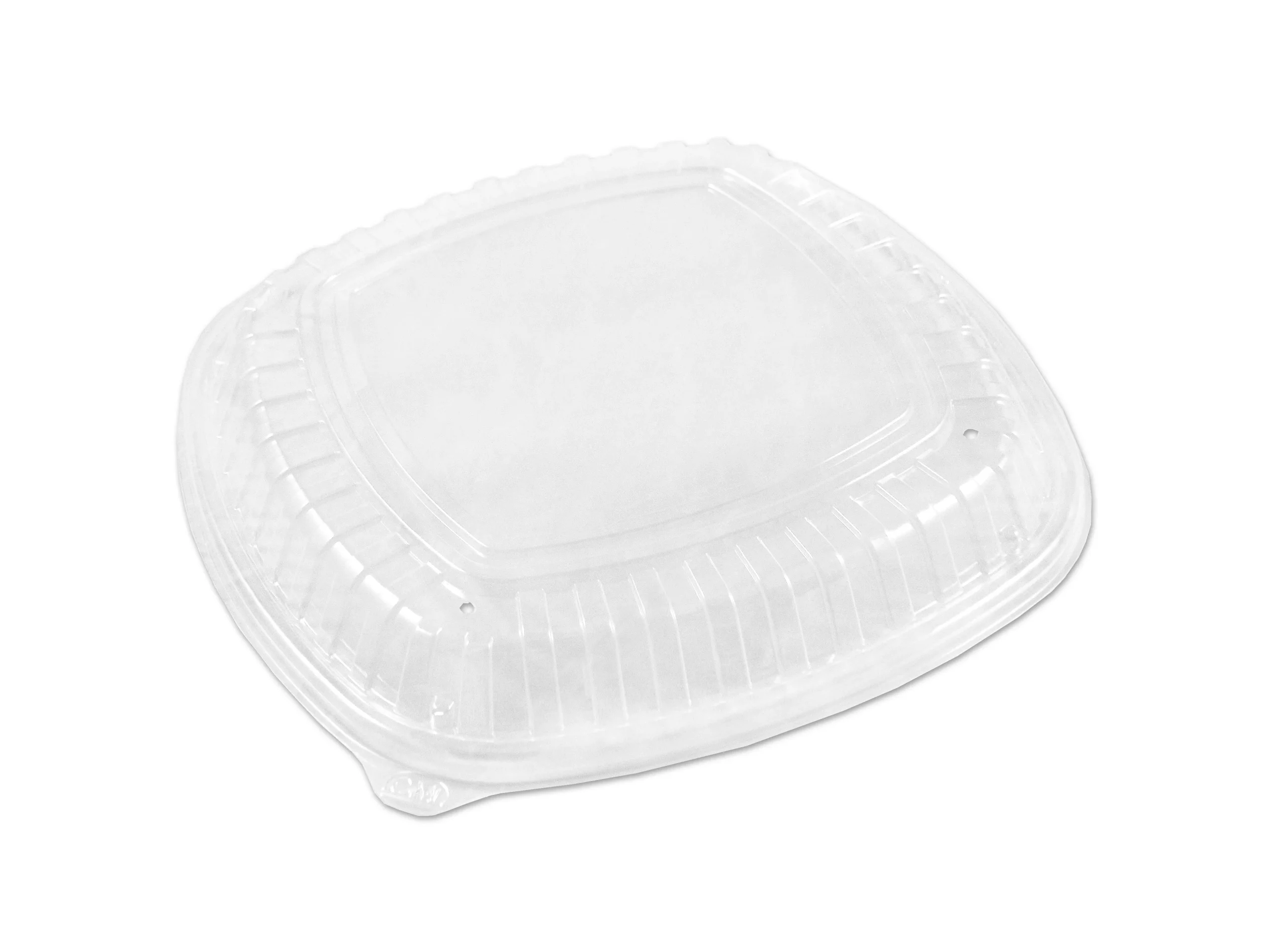 D & W Fine Pack Forum 12" Square Ps Low Dome Lid W/ - 50 Per Case
