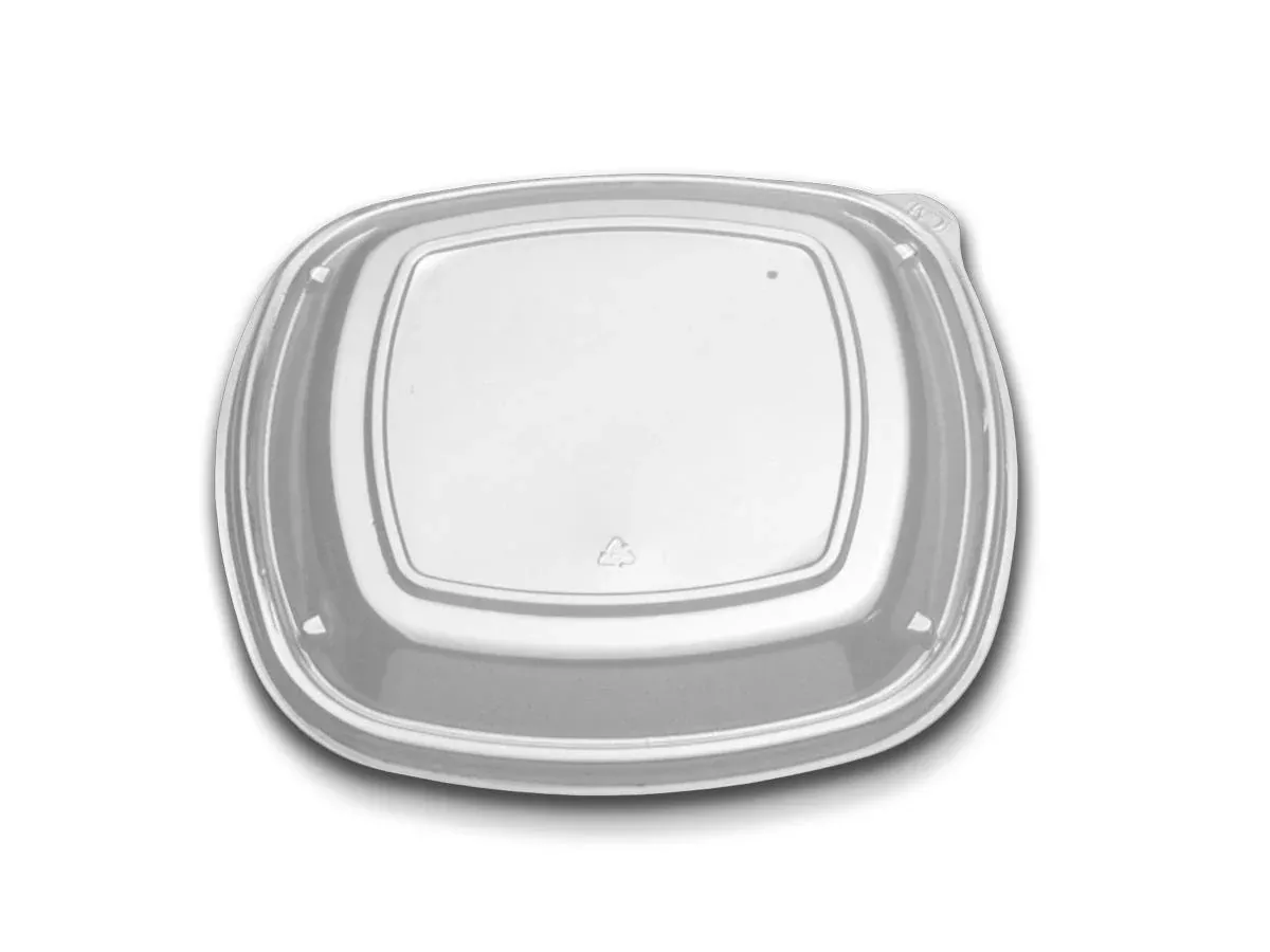 D & W Fine Pack Forum 9" Square Ps Low Dome Lid W/1 - 300 Per Case
