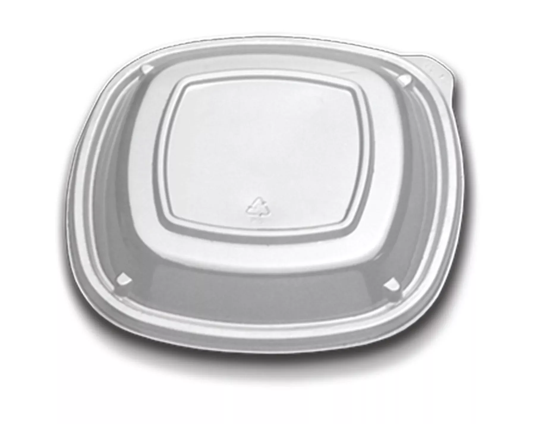 D & W Fine Pack In Low Dome Forum Plate Lid Clear 54 Each - 432 Per Case