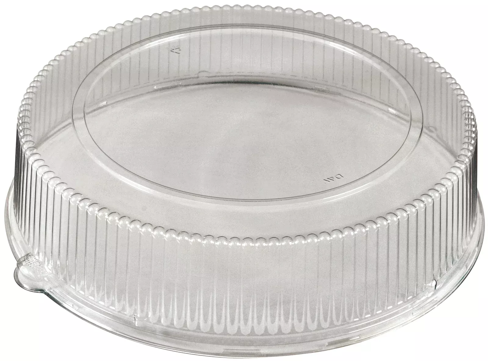 D & W Fine Pack Partipak 18" Round PET Fluted Dome Lid - 50 Per Case