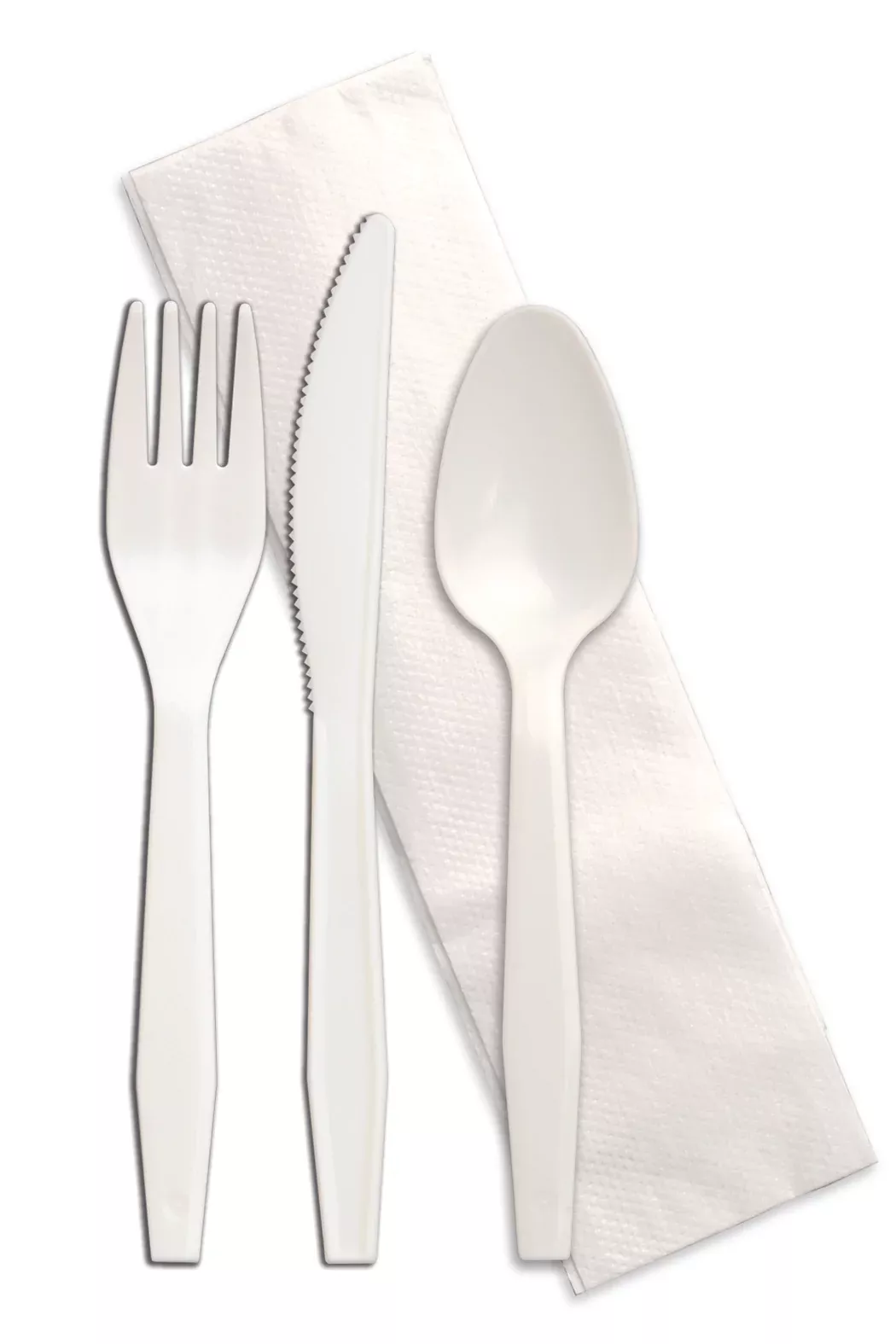D & W Fine Pack Senate White Pp Fork Knife Tsp & Napkin - 250 Per Case