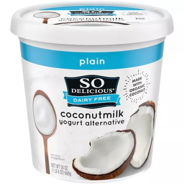 Danone Yogurt So Delicious Cultured Coconut Plain Yogurt Made with Organic Coconut 24 Ounce Size - 6 Per Case