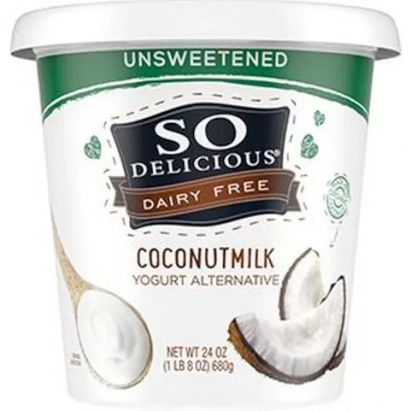 Danone Yogurt So Delicious Cultured Coconut Unsweetened Plain Extended Shelf Life 24 Ounce Size - 6 Per Case