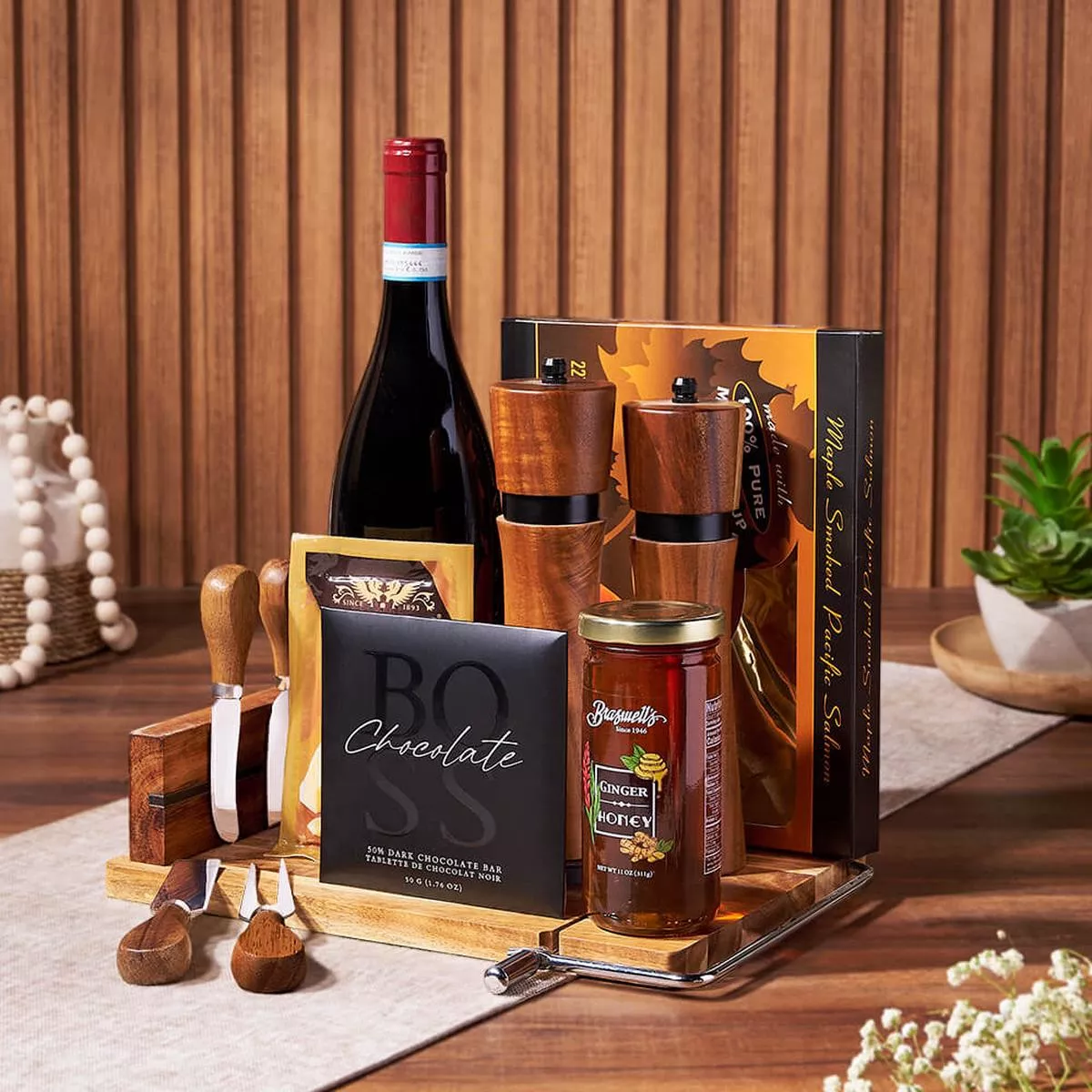 Decadent Smoked Salmon Wine Board