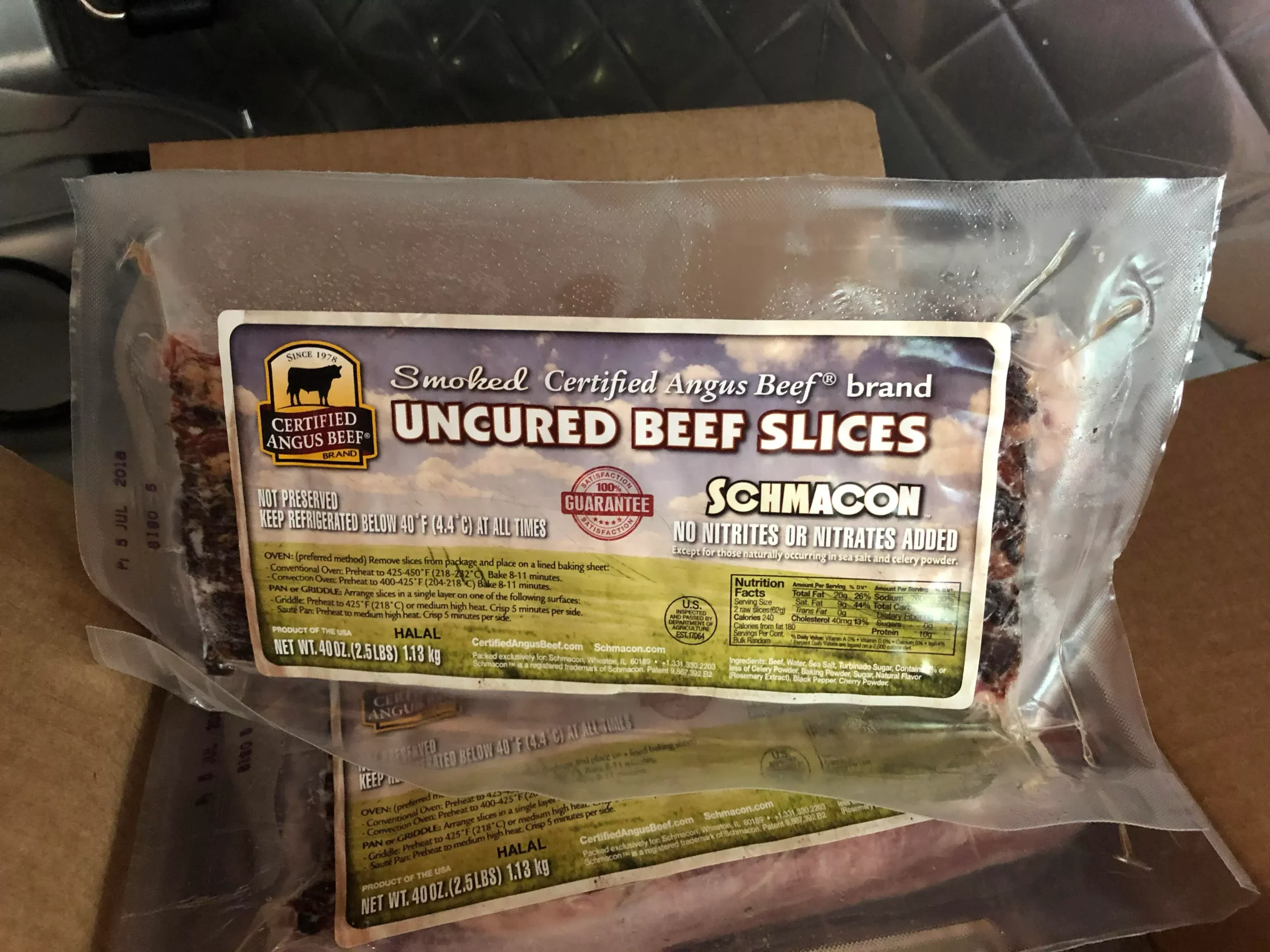 Devanco Foods Schmacon Halal Cab 10 Pound Each - 1 Per Case
