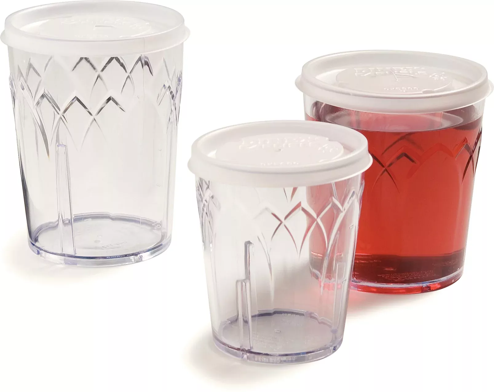 Dinex Disposable Lid with Straw Slot (fits Cambro G.e.t Enterprises) (1000/Cs) - Translucent - 1000 Per Case