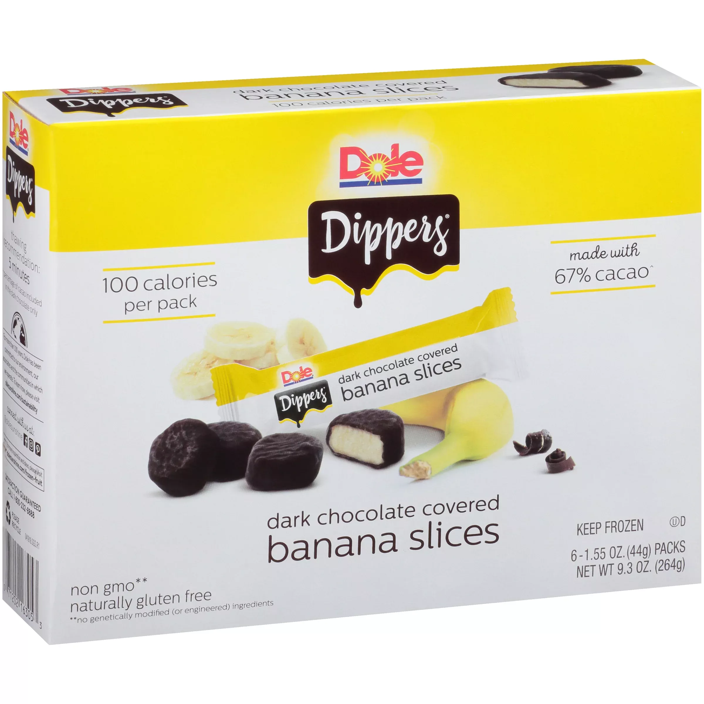 Dole Frozen Banana Dippers 9.3 Ounce Size - 8 Per Case