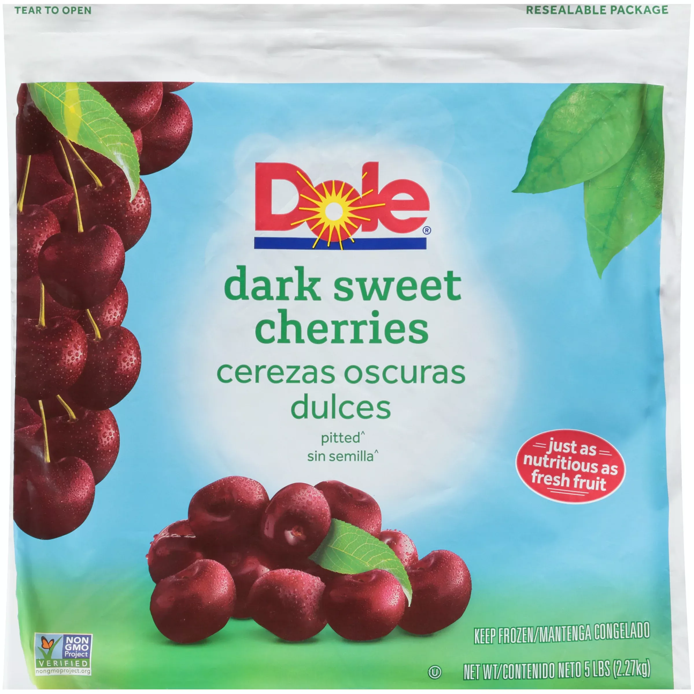 Dole Frozen Cherries Ds Dl Individual Quick Frozen 5 Pound Each - 2 Per Case