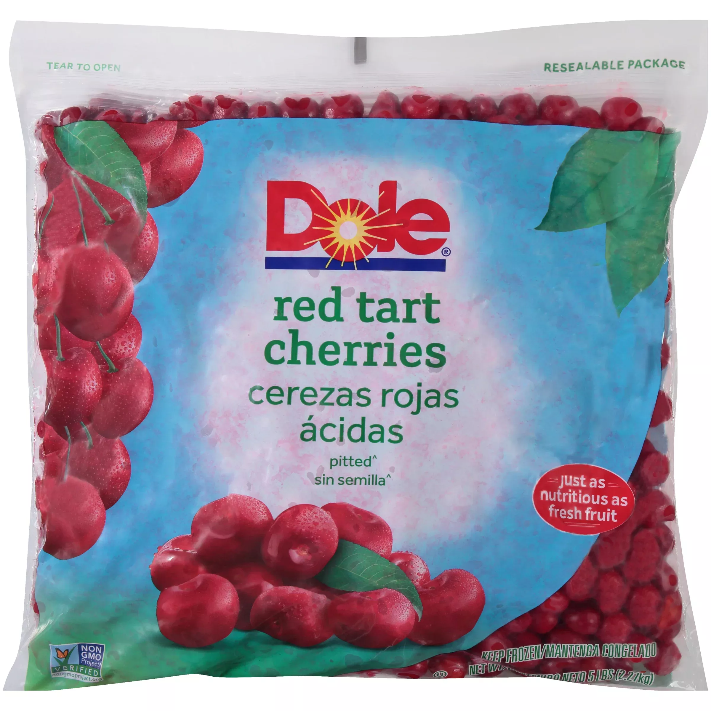 Dole Frozen Cherries Rtp Individual Quick Frozen 5 Pound Each - 2 Per Case