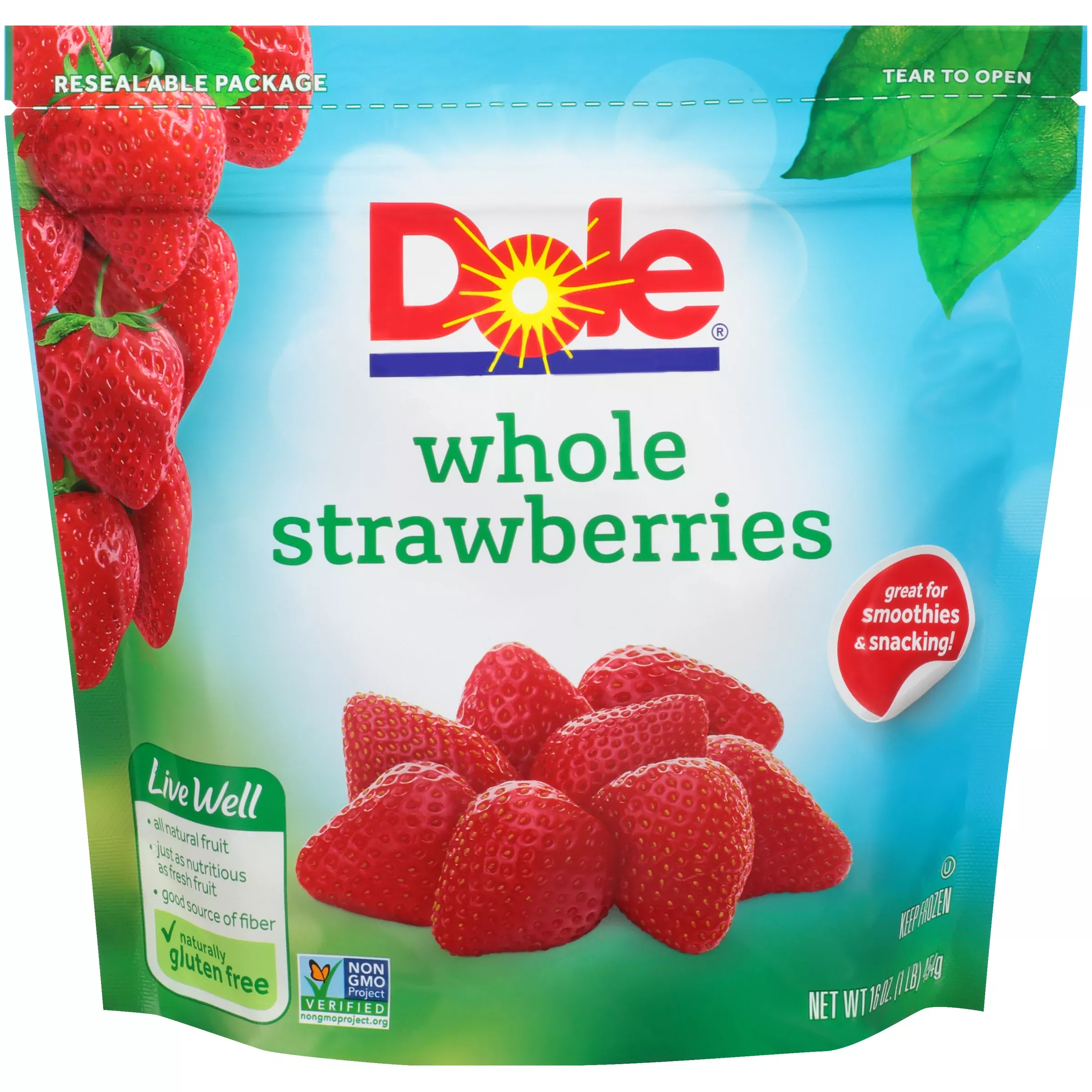 Dole Frozen Straw Wh Sub 16 Ounce Size - 8 Per Case