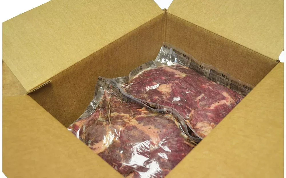 Eddy Packing Frozen Carl's Marinated Beef Inside Skirt 5 Pound Each - 2 Per Case