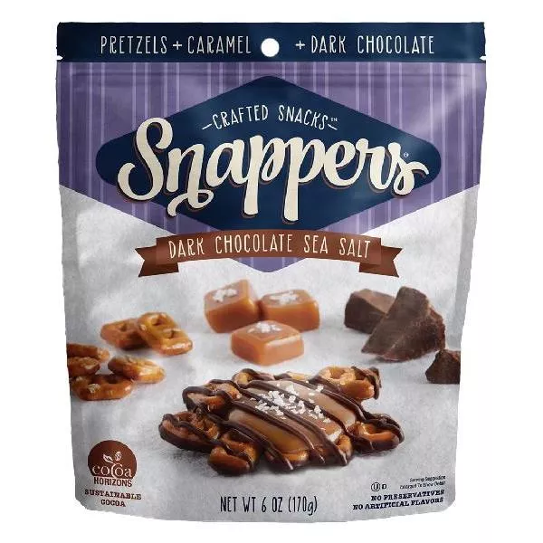 Edward Marc Snappers Dark Chocolate Sea Salt 6 Ounce Size - 10 Per Case